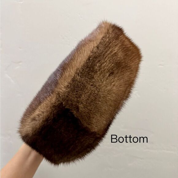 Brown Real Mink Fur Handmade Asymmetric Saddle Bag/Bumbag/Crossbody & 2 Straps - Picture 14 of 16